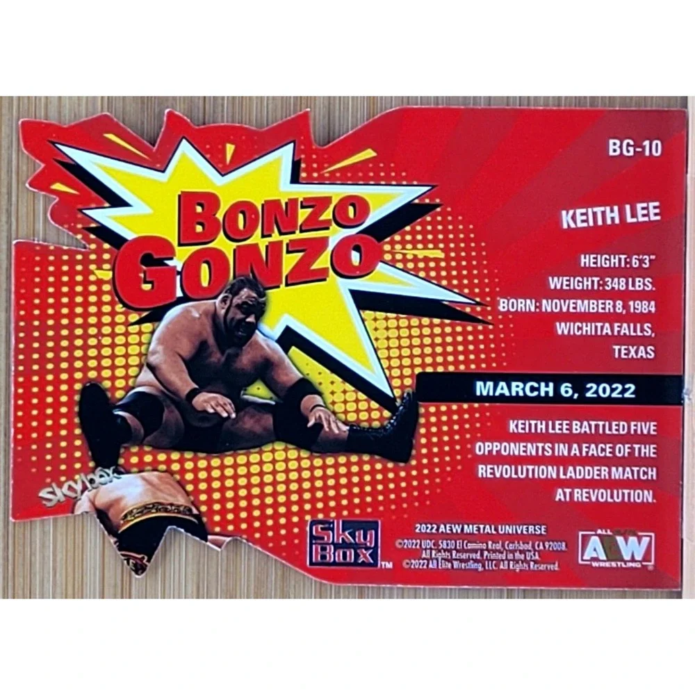 2022 UPPER DECK AEW METAL UNIVERSE KEITH LEE BONZO GONZO‎